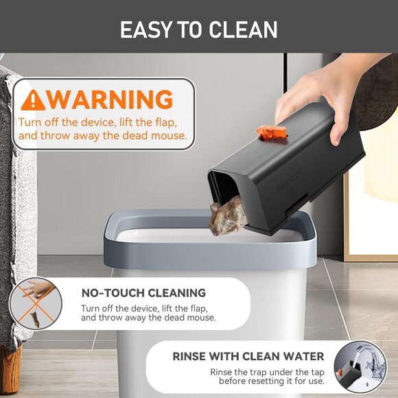 Electric Rat Trap, Powerful Indoor Rodent Zapper with 3900V High-Voltage Shock - Picture 2 of 5